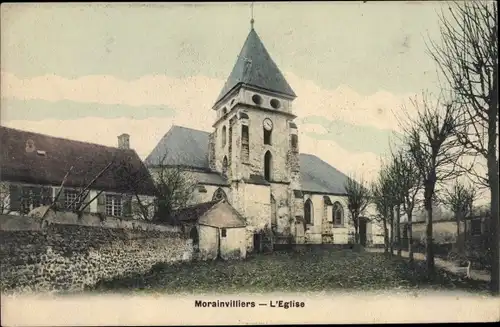 Ak Morainvilliers Yvelines, L'Église