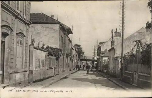 Ak Les Mureaux Yvelines, Rue d'Equevilly