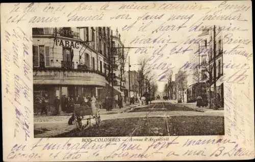 Ak Bois Colombes Hauts de Seine, Avenue d'Argenteuil