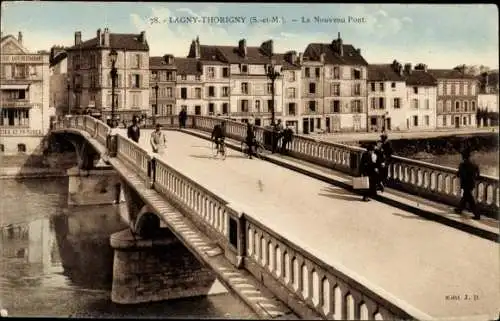 Ak Lagny Thorigny Seine et Marne, Le Nouveau Pont