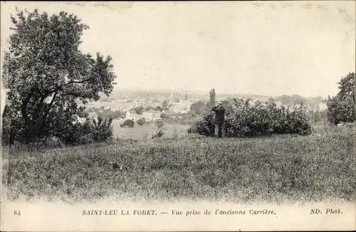 Ak St Leu la Foret Val d'Oise, Vue prise de l'ancienne Carriere