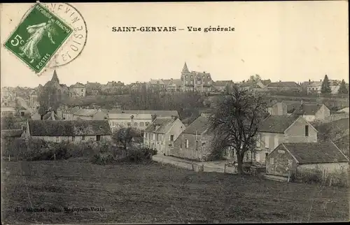 Ak Saint Gervais Val d'Oise, Vue generale