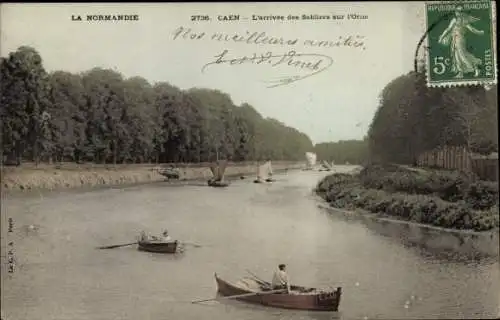 Ak Caen Calvados, L'arrivée des Sabliers sur l'Orne