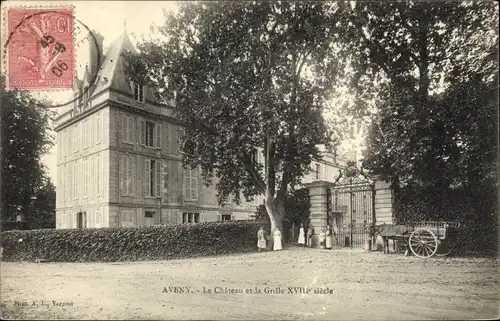 Ak Aveny Eure, Le Chateau et la Grille