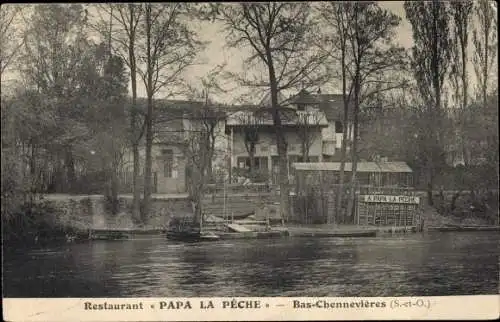 Ak Chennevières Val de Marne, Papa la Peche