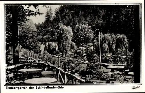 Ak Schindelbach Großrückerswalde im Erzgebirge, Konzertgarten, Schindelbachmühle