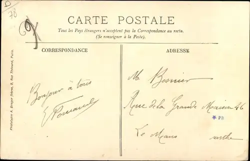 Ak Longnes Yvelines, Place de l'Église