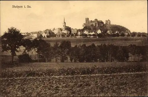 Ak Stolpen in Sachsen, Gesamtansicht