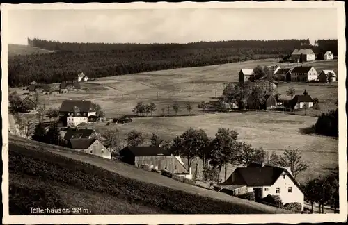 Ak Tellerhäuser Breitenbrunn Erzgebirge, Teilansicht, Schneider's Gasthaus