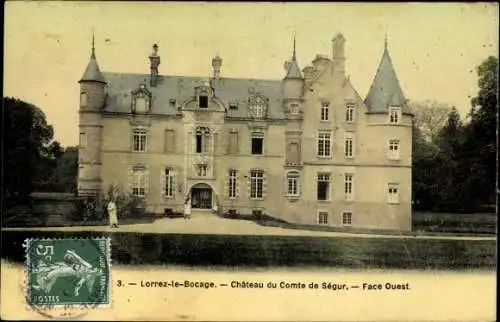 Ak Lorrez-le-Bocage Seine et Marne, Chateau du Comte de Segur