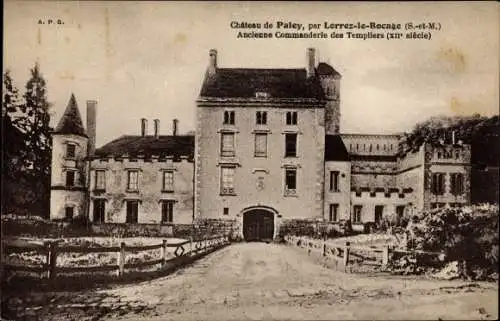 Ak Lorrez-le-Bocage Seine et Marne, Chateau de Paley