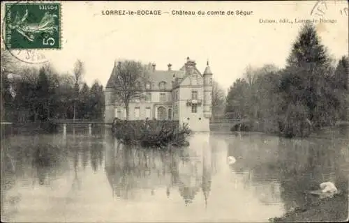 Ak Lorrez-le-Bocage Seine et Marne, Chateau de comte de Segur