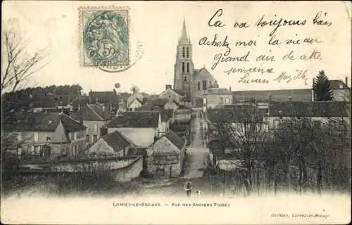 Ak Lorrez-le-Bocage Seine et Marne Vue de Anciens Fosses