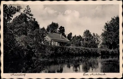 Ak Meinsdorf Callenberg in Sachsen, Der Mühlteich