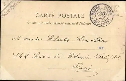 Ak Champigny sur Marne Val de Marne, La Descente