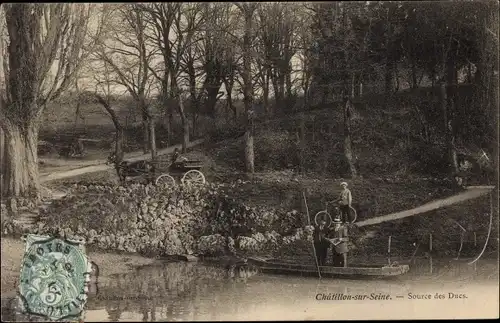 Ak Châtillon sur Seine Côte d’Or, Source des Ducs