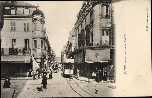 Ak Dijon Côte d'Or, La Rue de la Liberte