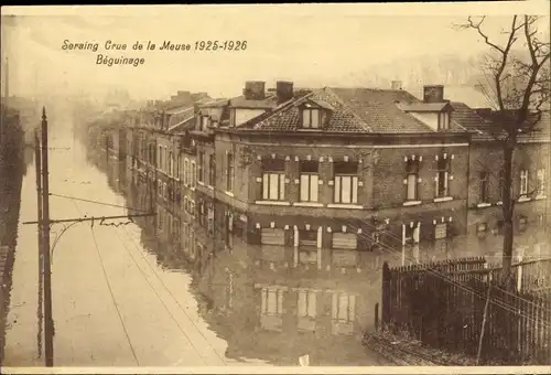 Ak Seraing Wallonien Lüttich, Crue de la Meuse 1926, Beguinage