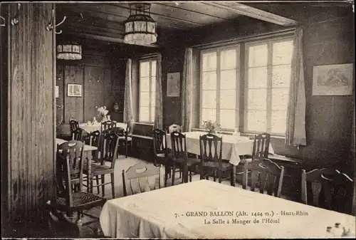 Ak Guebwiller Gebweiler Haut Rhin, Grand Ballon, La Salle a Manger de l'Hotel