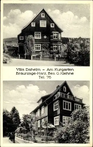 Ak Braunlage im Oberharz, Villa Daheim, Am Kurgarten
