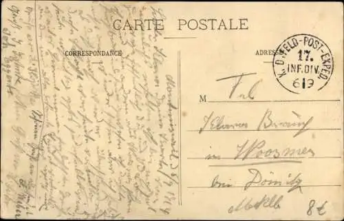 Ak Viffort Aisne, Entree du Pays