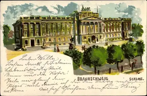 Litho Braunschweig in Niedersachsen, Schloss