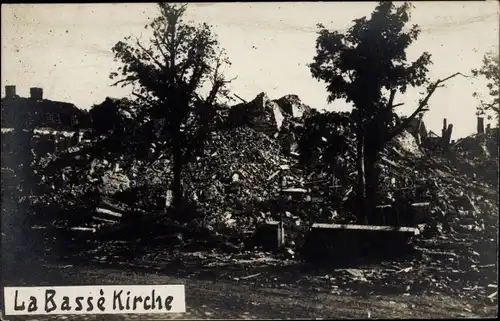 Ak La Bassée Nord, Kirche, Kriegszerstörungen WK I