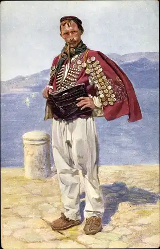 Künstler Ak Kleinmond, L., Narodne nosnje sjeverne Dalmacije