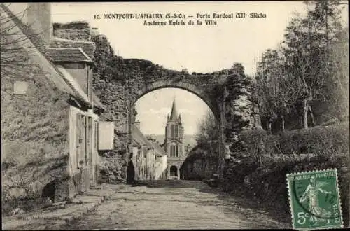 Ak Montfort l'Amaury Yvelines, Porte Bardeoul, XIIe siècle, ancienne entrée de la ville