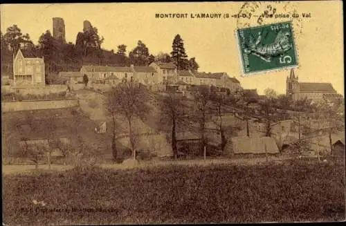 Ak Montfort l'Amaury Yvelines, Vue prise du Val