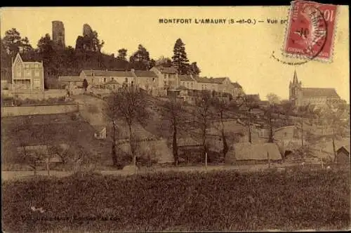 Ak Montfort l'Amaury Yvelines, vue prise du Val