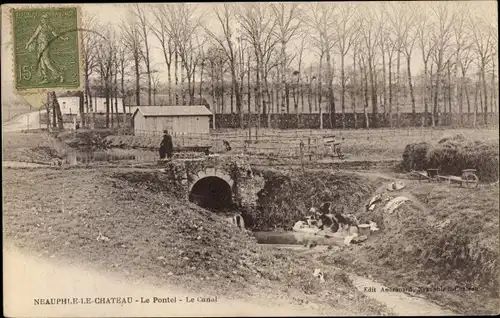 Ak Neauphle le Chateau Yvelines, Le Pontel, Le Canal