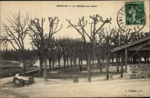 Ak Houdan Yvelines, Marché aux veaux, arbres nus