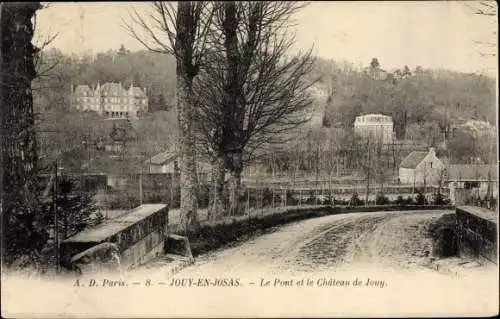 Ak Jouy en Josas Yvelines, Le Pont et le Château de Jouy