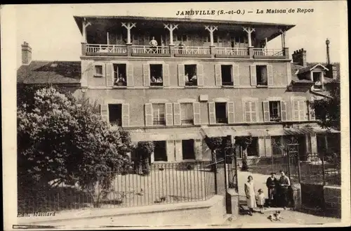 Ak Jambville Yvelines, La Maison de Repos, vue de face