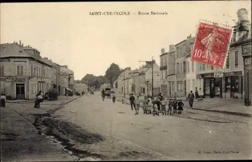 Ak Saint Cyr l'Ecole Yvelines, Route Nationale