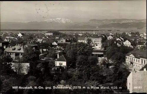 Ak Wiener Neustadt in Niederösterreich, Gesamtansicht, Hohe Wand