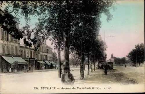 Ak Puteaux Hauts de Seine, Avenue du President Wilson