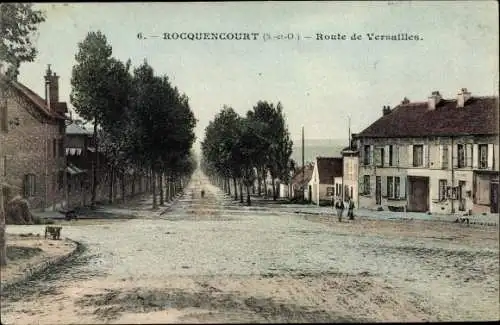 Ak Rocquencourt Yvelines, Route de Versailles