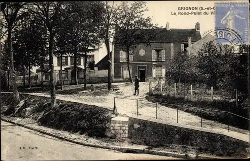 Ak Thiverval Grignon Yvelines, Le Rond Point