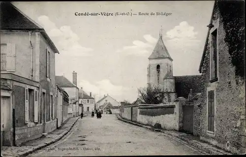 Ak Condé sur Vègre Yvelines, Route de St Leger