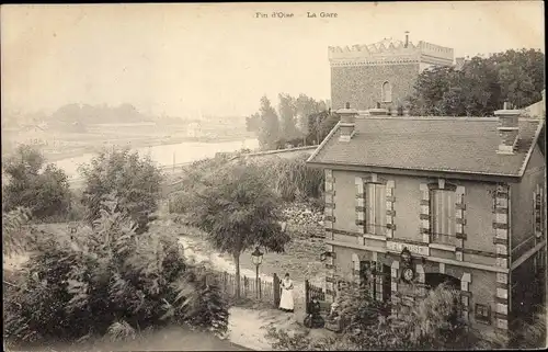 Ak Fin d Oise Yvelines Frankreich, La Gare
