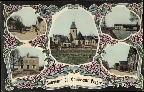 Ak Condé sur Vesgre Yvelines, Vues Differentes