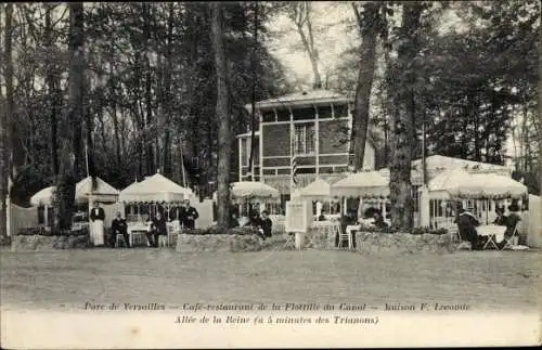 Ak Versailles Yvelines, Parc, Cafe Restaurant de öla Flottille de Canal, Maison F Lecomte