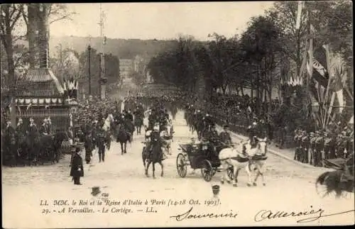 Ak Versailles Yvelines, Le Cortege