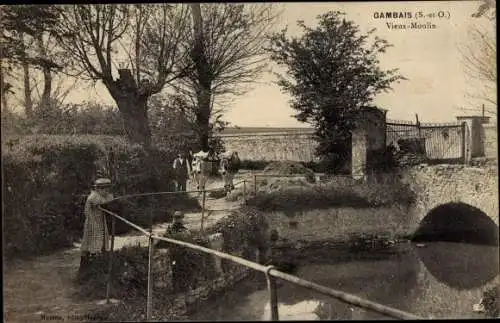 Ak Gambais Yvelines, Vieux Moulin