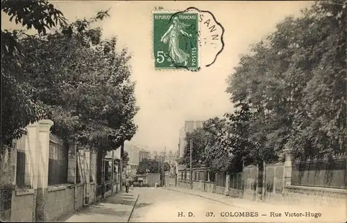 Ak Colombes Hauts de Seine, Rue Victor Hugo