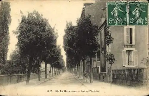 Ak La Garenne Colombes Hauts de Seine, Rue de Plaisance