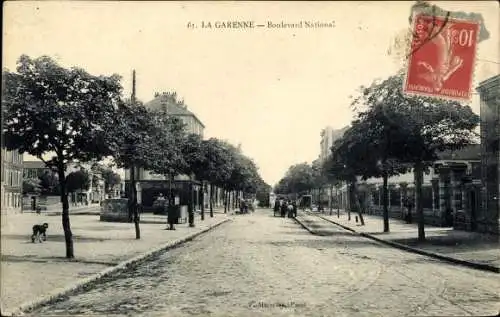 Ak La Garenne Colombes Hauts de Seine, Boulevard National