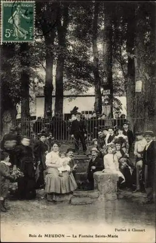 Ak Meudon Hauts de Seine, La Fontaine Sainte Marie